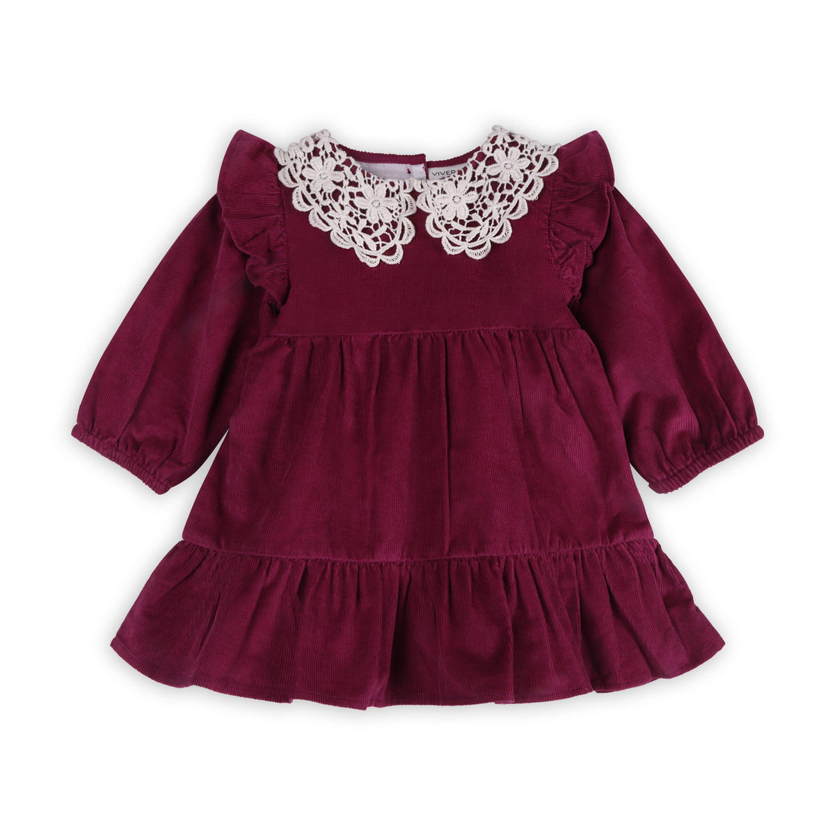Corduroy Dress Set - Raspberry