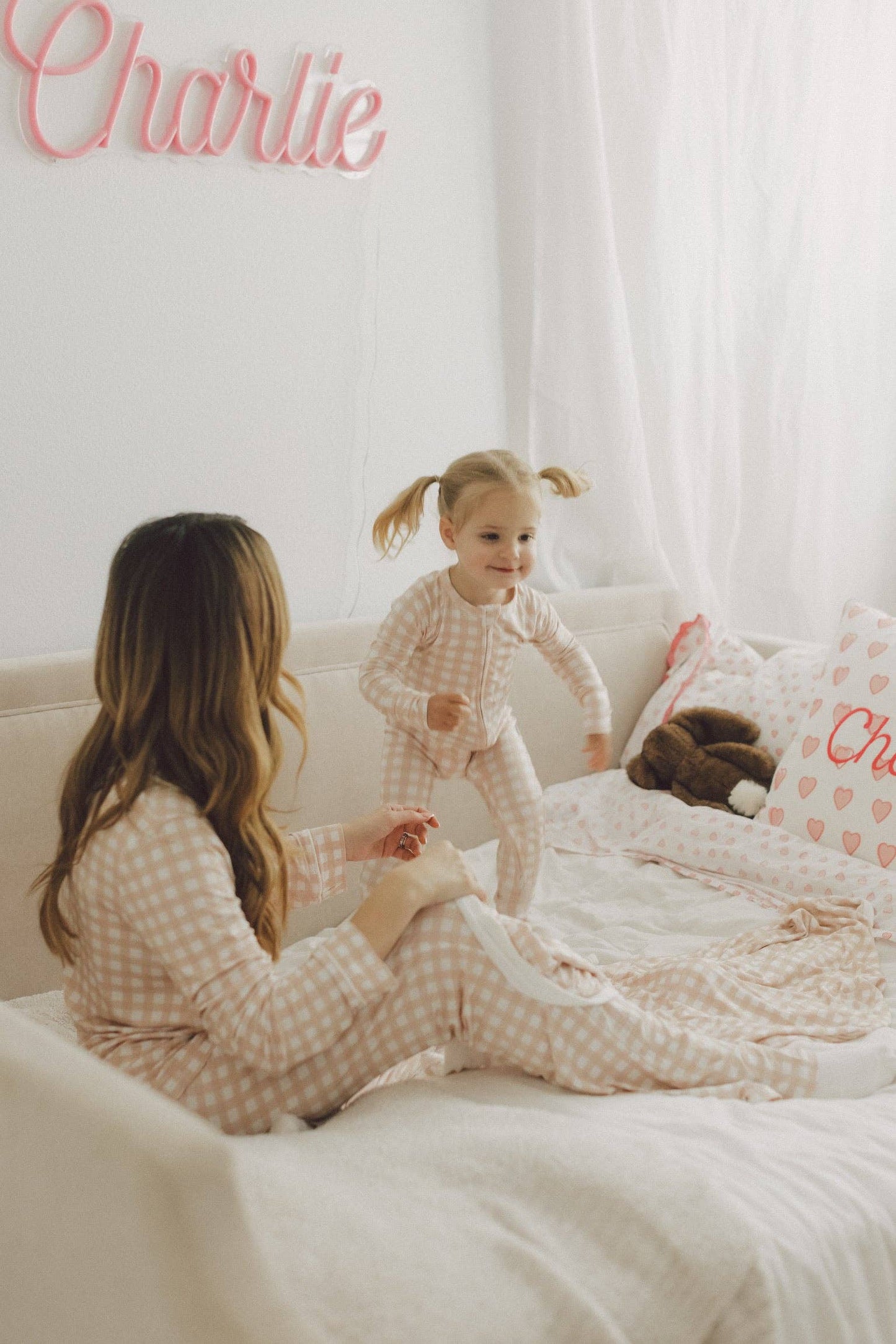 Convertible PJ - Pink Gingham