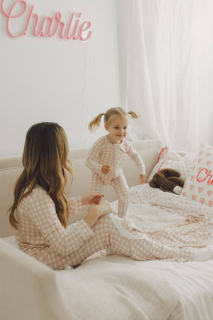 Convertible PJ - Pink Gingham