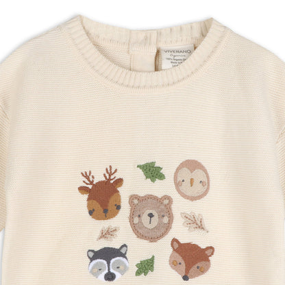 Cream Knit Pullover - Woodland