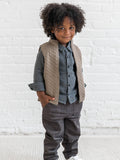 Colored Organics - Lev Flannel LS Collared Shirt - Houndstooth
