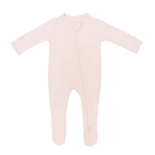Zippered Footie in Blush