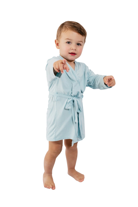 LUXE Bamboo Toddler Robe - Sky Blue