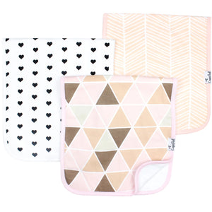 Copper Pearl- Blush Burp Cloth Set