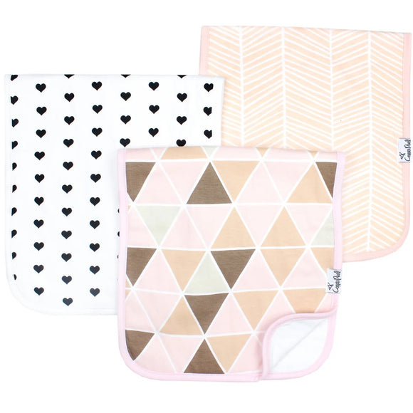 Copper Pearl- Blush Burp Cloth Set