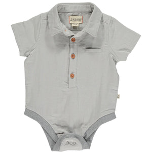 HELFORD PALE GREY WOVEN ONESIE