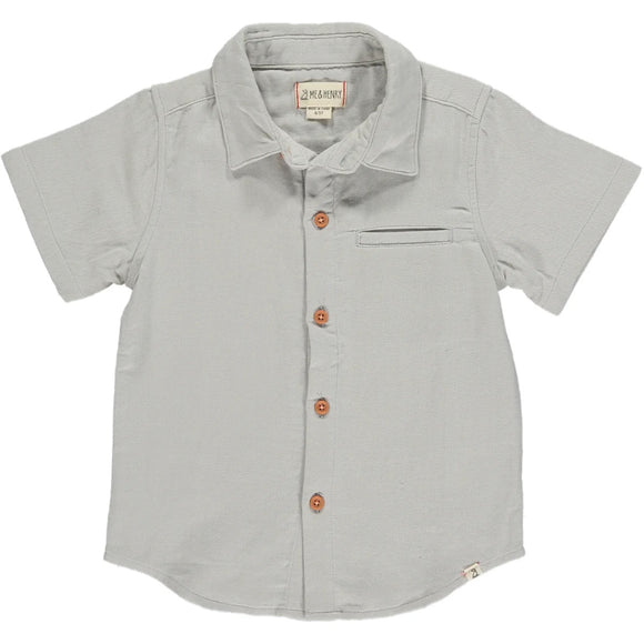 NEWPORT PALE GREY WOVEN SHIRT