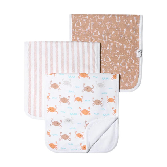 Copper Pearl- Tide Burp Cloth Set