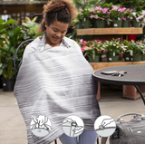 Nursing Cover - Grey Stripe