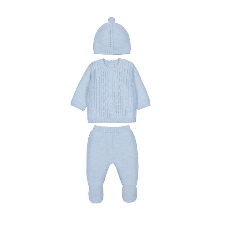 Mayoral Knit Hat Set - Rain