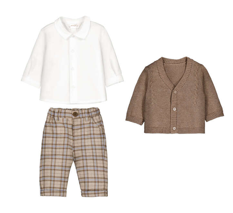 Mayoral Brown Cardigan/Pants Set