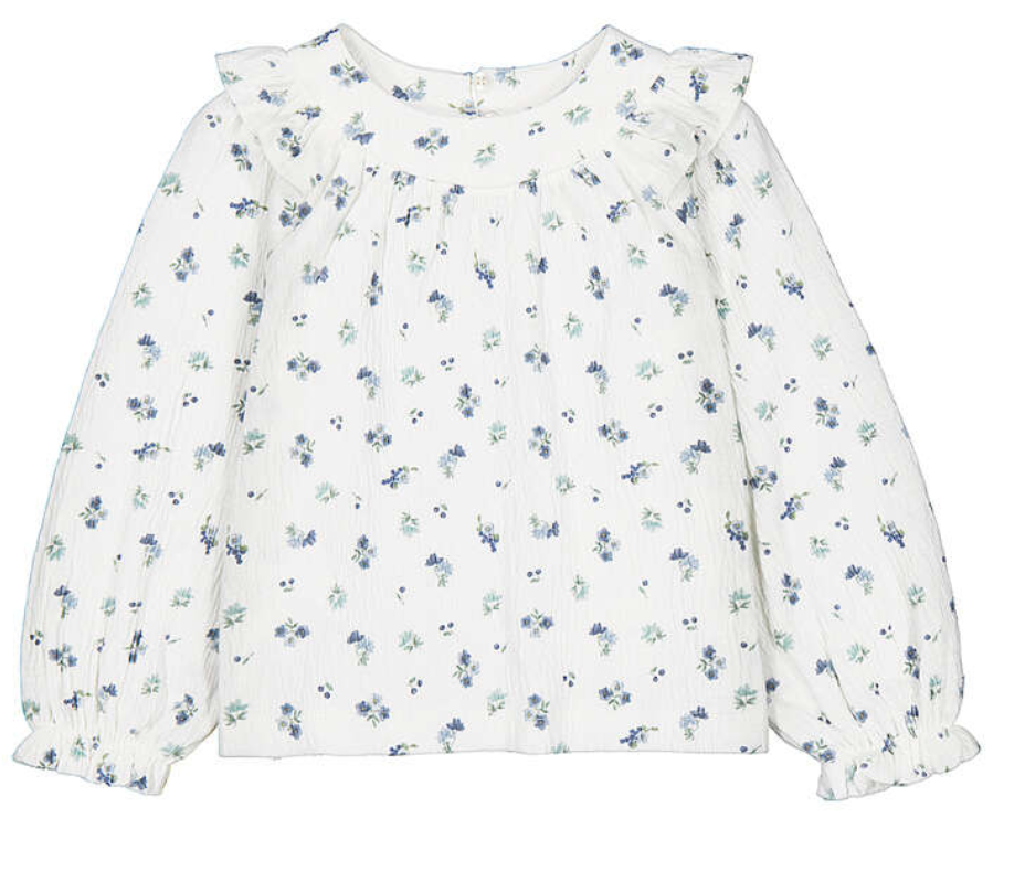 Mayoral Floral Blouse - Blue