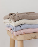 Wrap Knit Footie - Blue