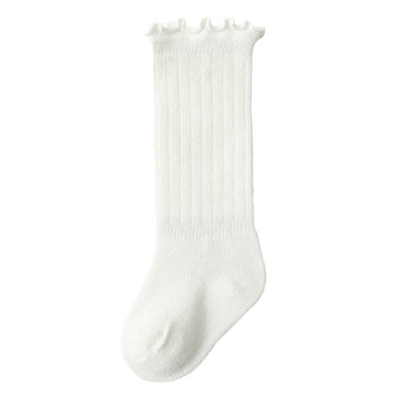 Over-the-knee socks: White