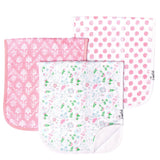 3 Pack Premium Burp Cloths - Claire