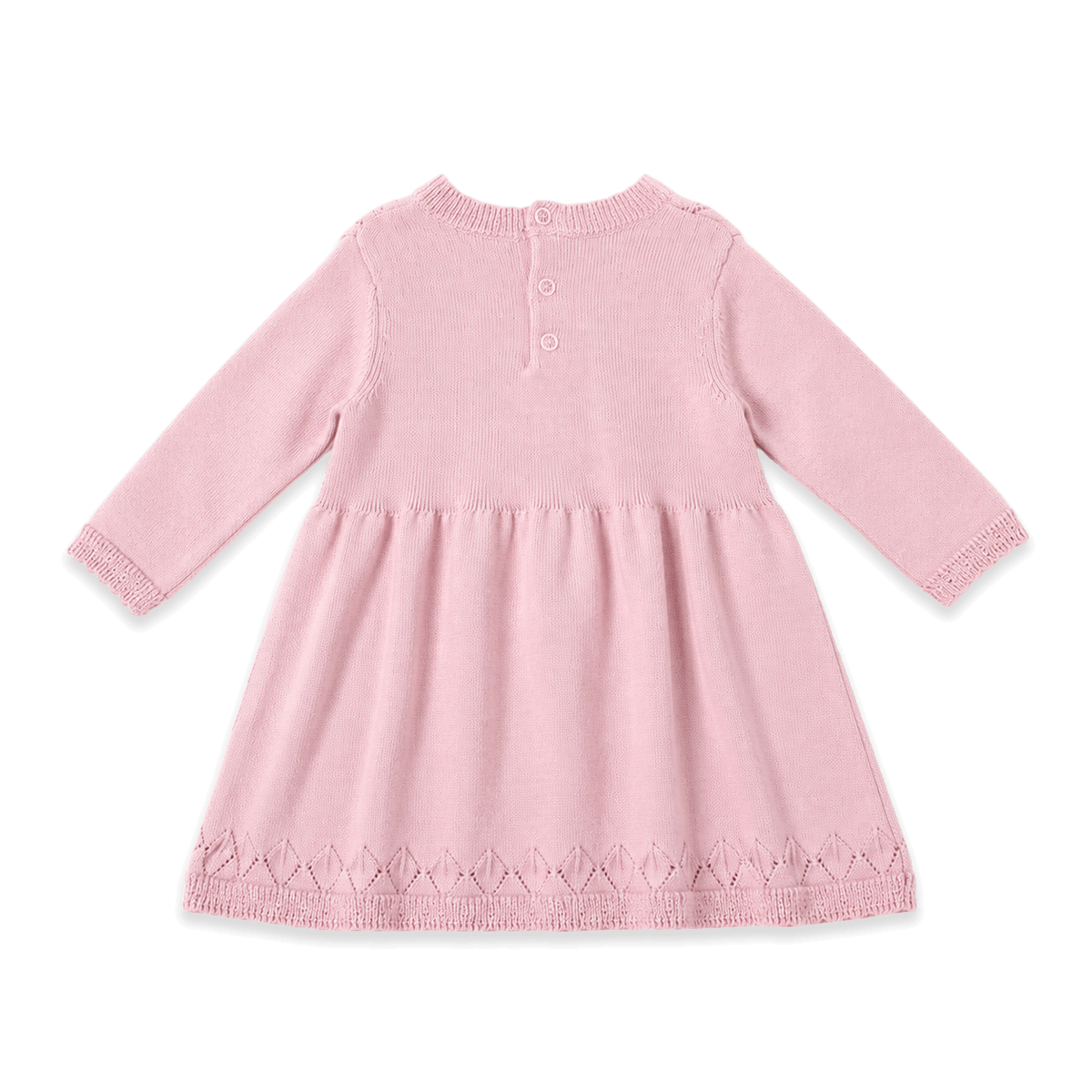 Pointelle Sweater Knit Dress - Rose
