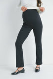 Black Flare Knit Pants Maternity