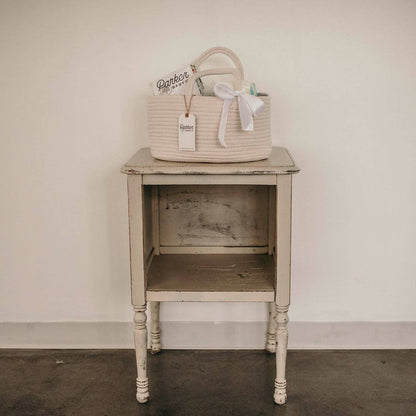 Rope Diaper Caddy - White