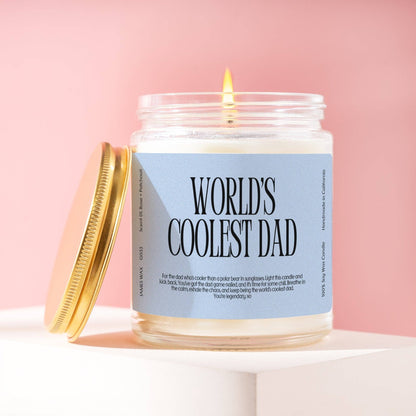 World's Coolest Dad Candle