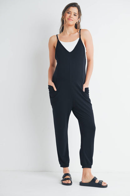Sleeveless Jogger Jumpsuit Maternity