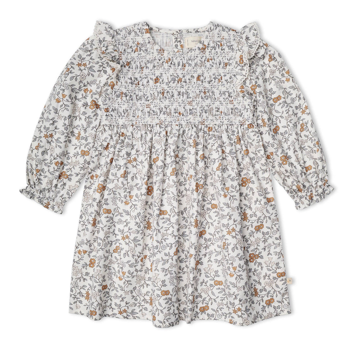 Org. Smocked LS Dress - Ivy