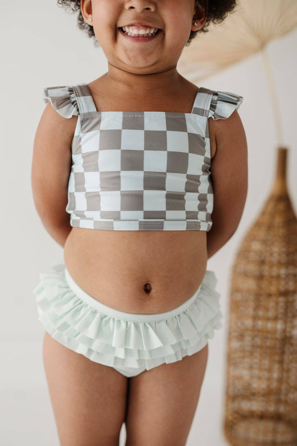 Two-Piece Swimsuit - Checker