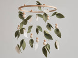 ChilDreams - Baby Forest Mobile, Green Floral Nursery Mobile Shower Gift