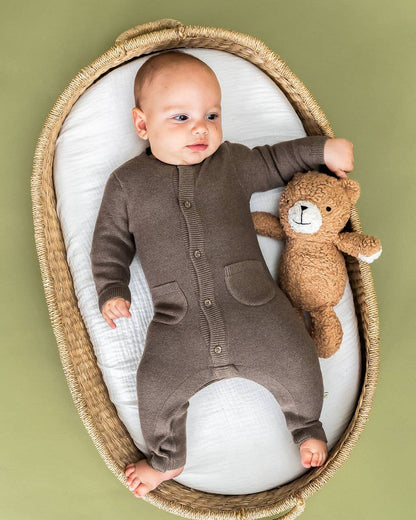 Chunky Knit Jumpsuit - Cocoa