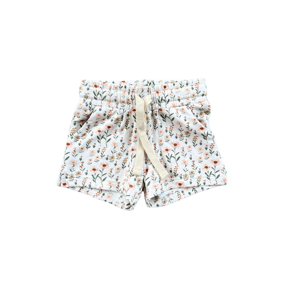 babysprouts - Bamboo Terry Shorts - Daisy Field