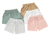 Little Organic Co. - Organic Shorts with pockets relaxed minimalist style: caramel