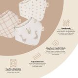Muslin Bib Set - Charlie