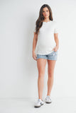 Ribbed SS T-Shirt Maternity