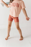 babysprouts clothing company: Boxy Tee in Pink Lemonade Checkered RUN