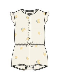 Organic Baby Amelia Romper - Lemon