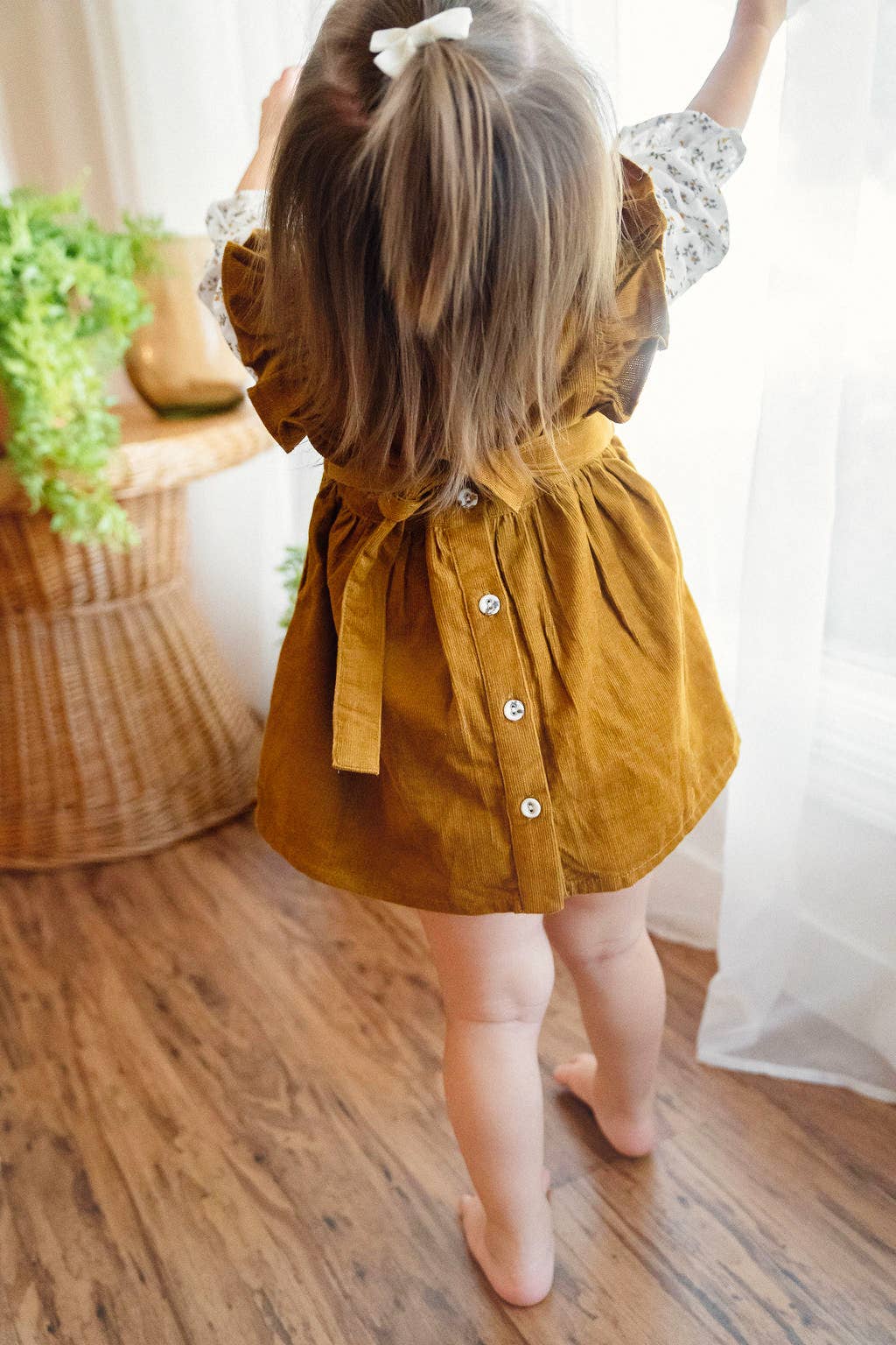 Corduroy Pinafore Dress Set