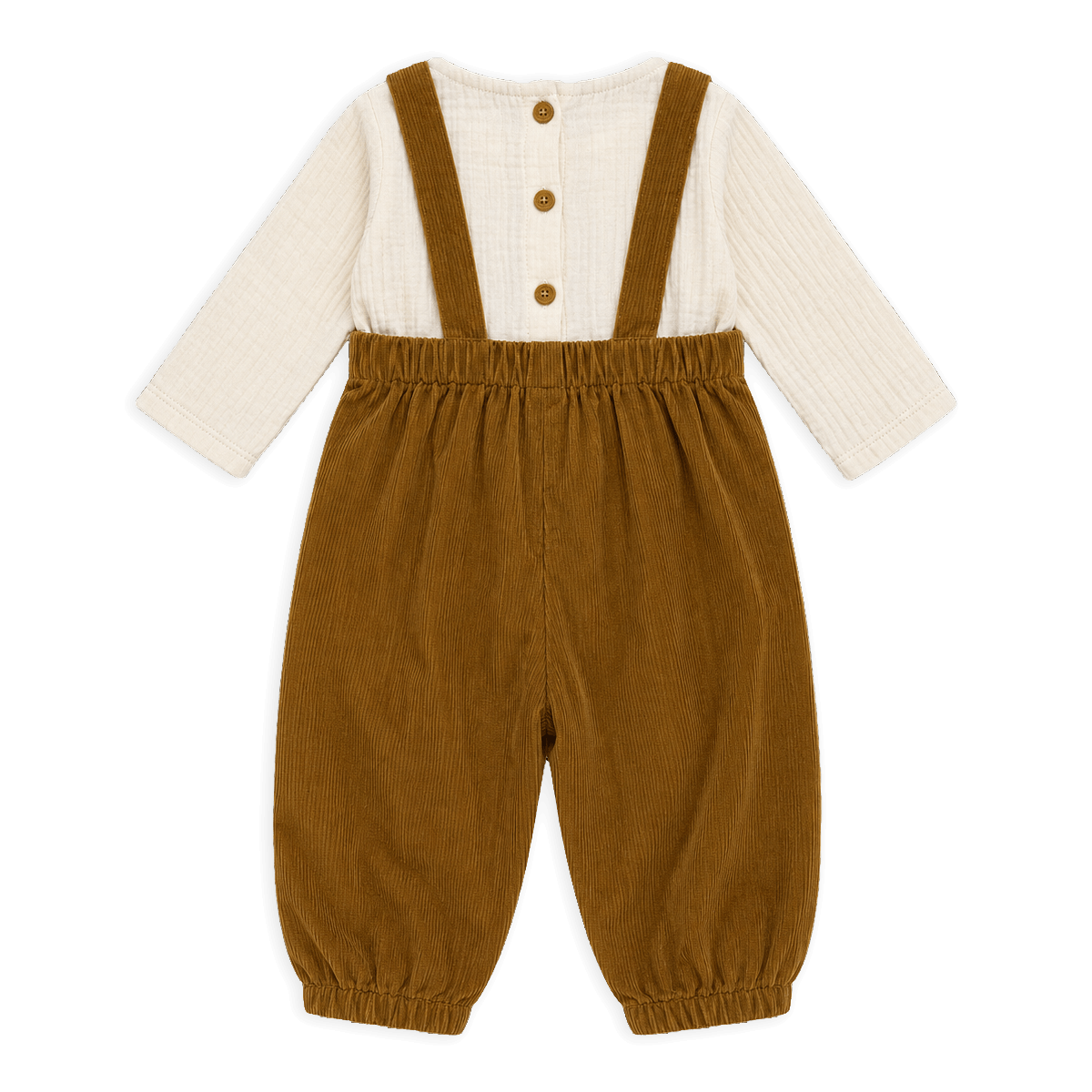 Corduroy Overall Set - Mustard