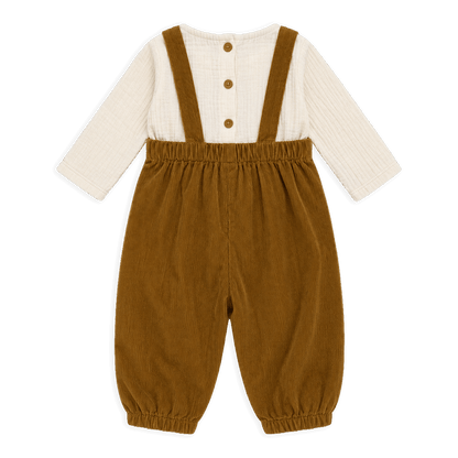 Corduroy Overall Set - Mustard