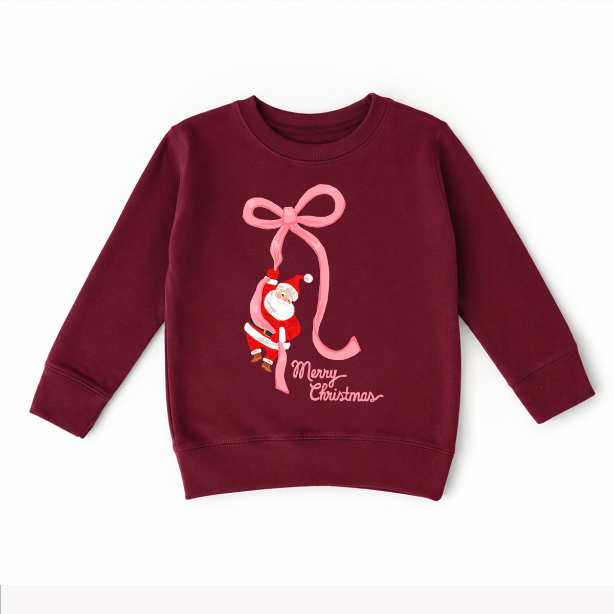 Santa Bow Christmas Sweatshirt