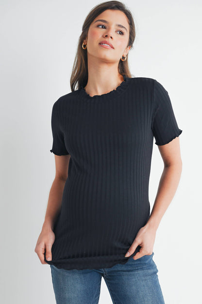 Ribbed SS T-Shirt Maternity