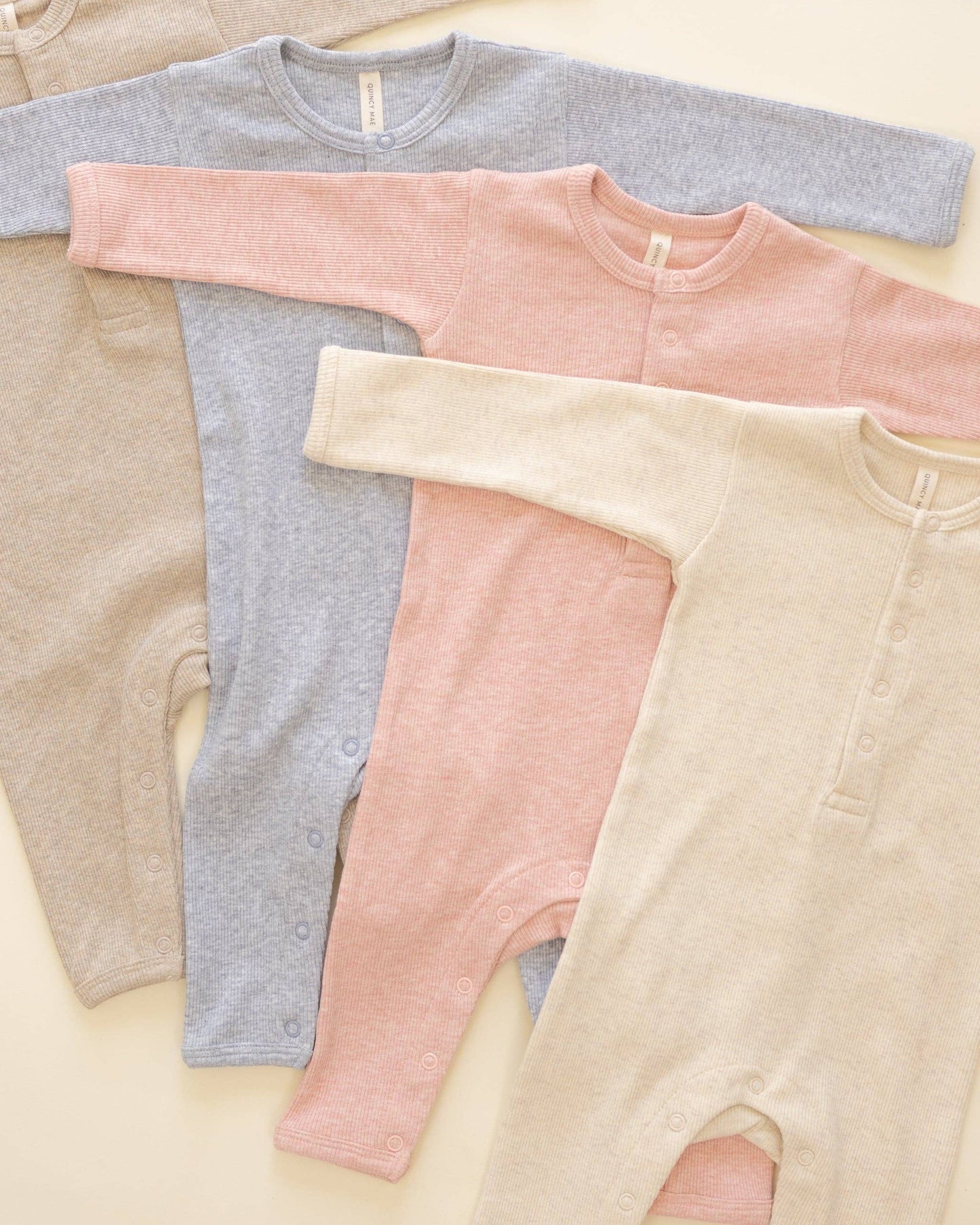 Ribbed Jumpsuit - Rose