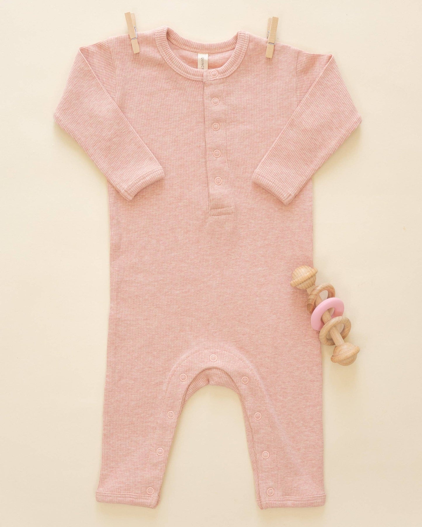 Ribbed Jumpsuit - Rose