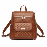 Luli Bebe - Monaco Diaper Bag | Caramel Brown