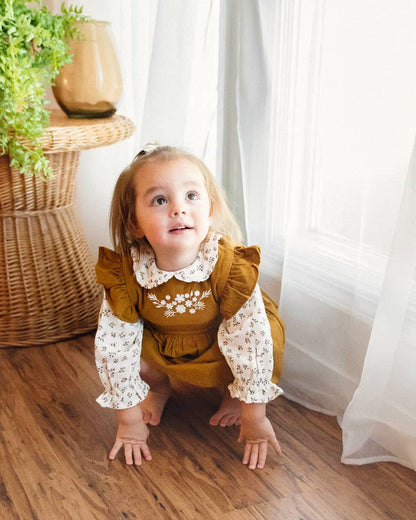 Corduroy Pinafore Dress Set