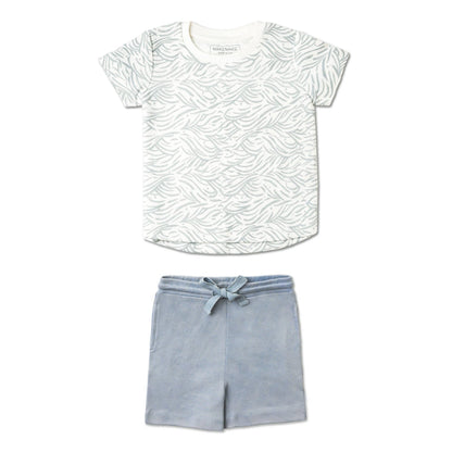 Organic Tee & Shorts Set - Waves