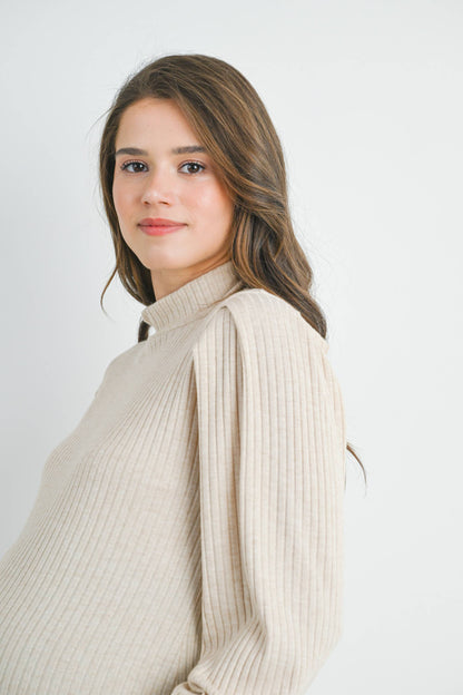 Puff Sleeve Maternity Top