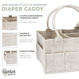 Large Diaper Caddy - White