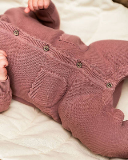 Chunky Knit Jumpsuit - Mauve