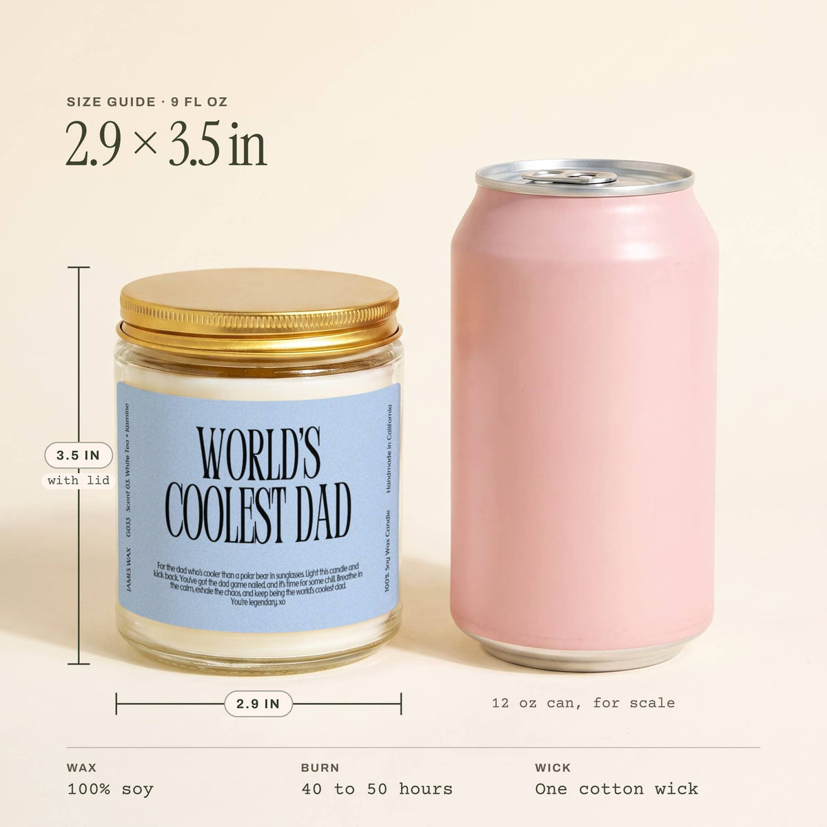 World's Coolest Dad Candle