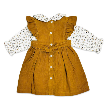 Corduroy Pinafore Dress Set