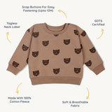 Makemake Organics - Organic Fleece Sweatshirt - Wild Bear